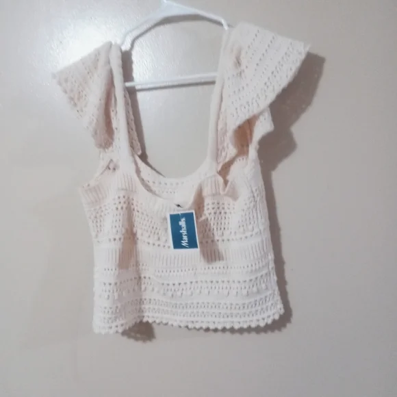 Sincerely Jules White Cropped Ruffled Blouse - Picture 3 of 4